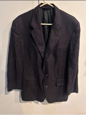 Brooks Brothers Sport Coat Mens 43 LG 100% Linen 2 Button Blazer Made in USA